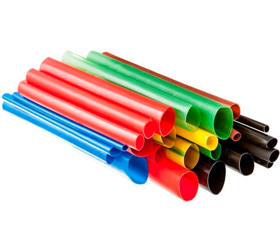 Изображение товара Набор термоусадочных трубок Ripo 7 цветов по 3 шт., длинна по 10см. plus ø 12.0 / 6.0 (1 упк.) 006-600145