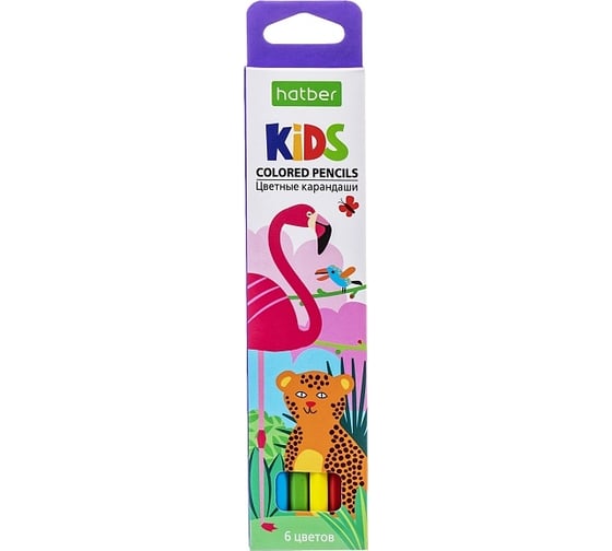 Изображение товара Цветные карандаши Hatber ECO 6 цв., Африка 078348