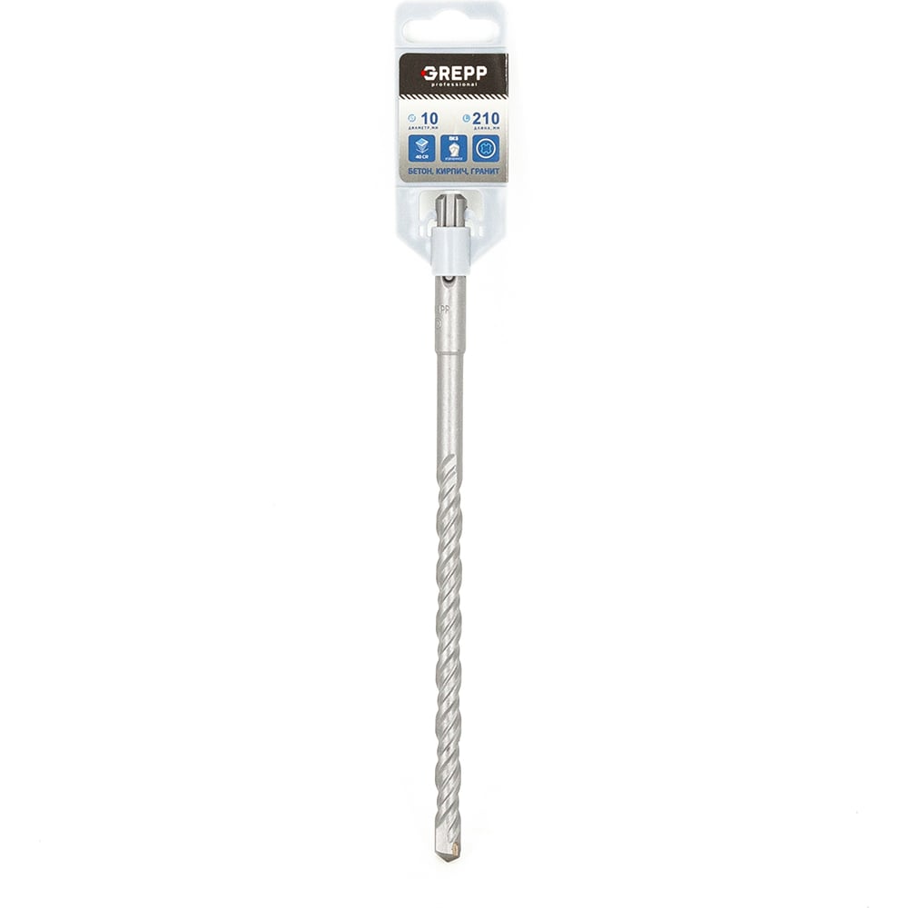 Изображение товара Бур SDS-plus 10х160 мм с Твердосплавной Напайкой GREPP 103-10160