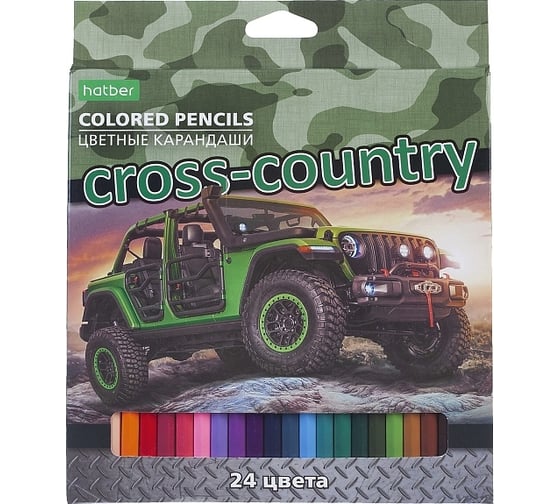Изображение товара Цветные карандаши Hatber ECO 24 цв., Cross country 070889