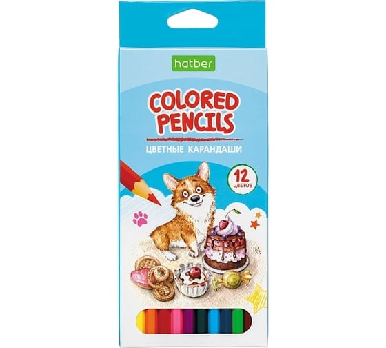 Изображение товара Цветные карандаши Hatber ECO 12 цв., Pets story 066253