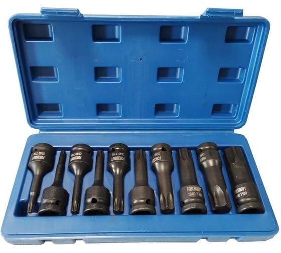 Изображение товара Набор головок-бит ударных TORX 10 шт Forcekraft FK-41013MPB(27089)