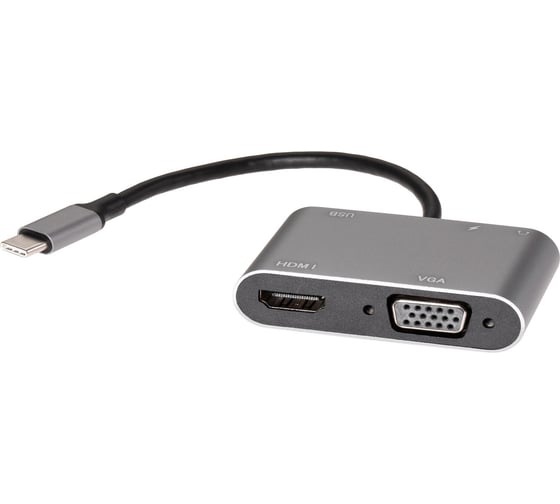 Изображение товара Адаптер AOpen/Qust usb type cm - vga hdmi 4k 30hz usb 3.0 pd audio ACU4511