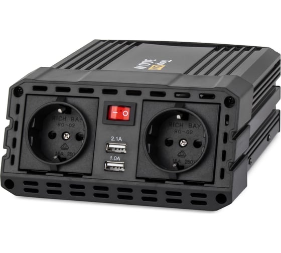Изображение товара Автомобильный инвертор TopOn 300W 2 розетки, 2 USB, пиковая мощность 600W TOP-PI300