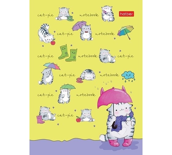 Изображение товара Блокнот Hatber Приключения кота Пирожка 24 л, А6, клетка, обложка мелованная бумага, ламинация, 16 дизайнов, 150 шт в упаковке 066584