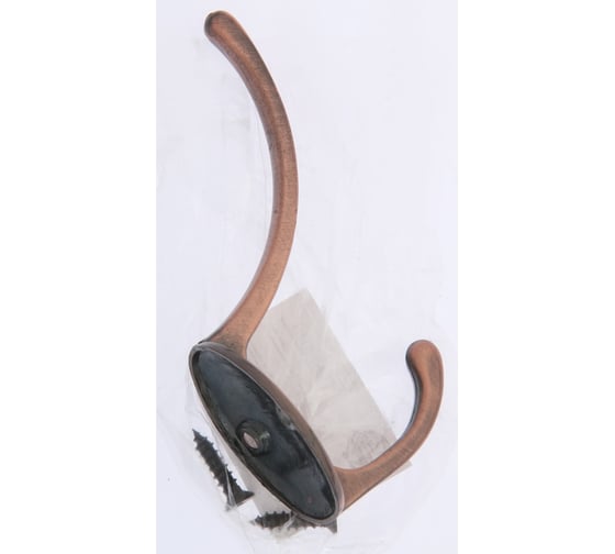 Изображение товара Мебельный крючок ТУНДРА KM208AC, двухрожковый, цвет медь 1866184