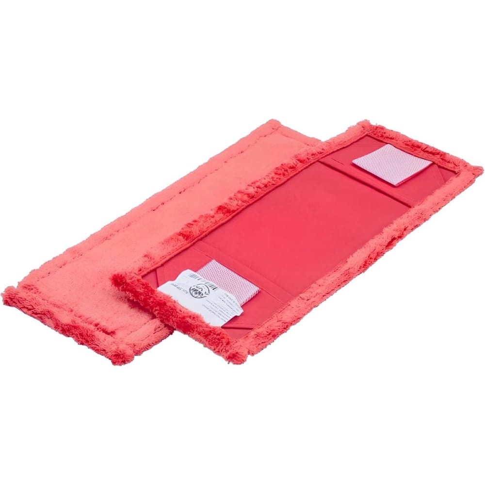 Плоский моп A-VM насадка для плоской швабры доляна 42×12 см 60 гр микрофибра красный