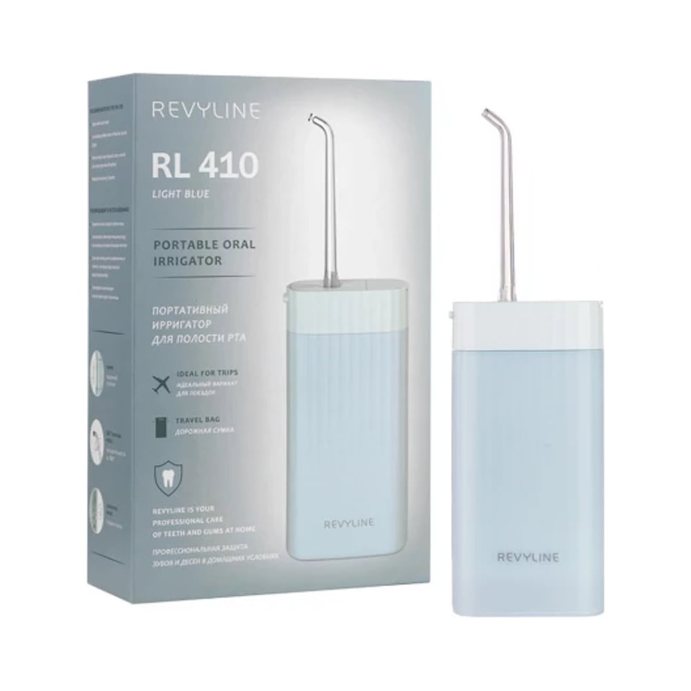 Изображение товара Портативный ирригатор Revyline RL 410 голубой 140 мл, 3 режима давления