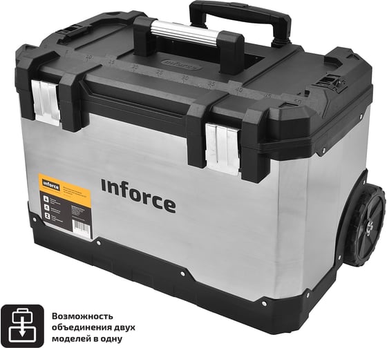 Изображение товара Металлопластиковый ящик для инструментов 24" на колесах Inforce 06-20-09