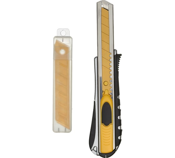 Изображение товара Строительный нож 18 мм в металлическом корпусе Inforce 06-02-10