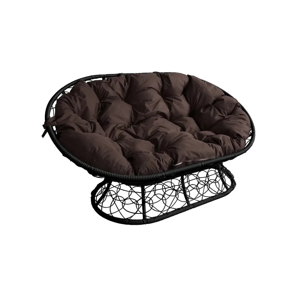 Изображение товара Диван M-GROUP МАМАСАН с ротангом и коричневой подушкой