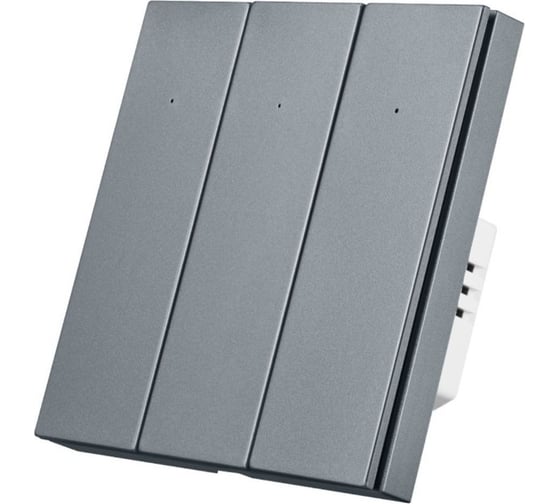 Изображение товара Умный трехкнопочный выключатель Roximo серый, SWBTN01-3S