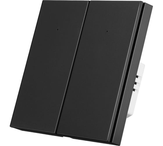 Изображение товара Умный двухкнопочный выключатель Roximo черный, SWBTN01-2B