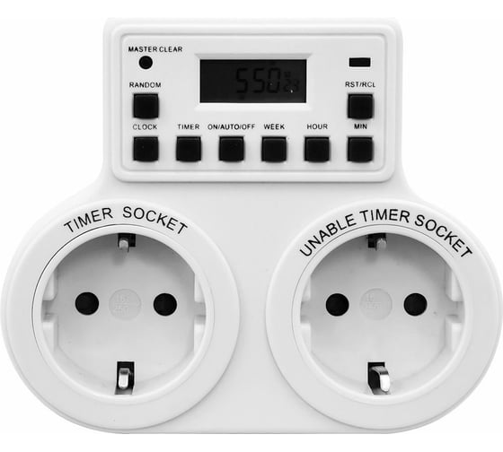 Изображение товара Розетка с таймером FERON недельная 3500W16A 230V, TM25 23236