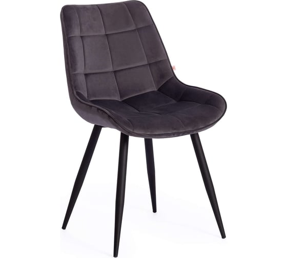 Изображение товара Стул Tetchair Abruzzo ( mod. 8060 ) / 1 шт. в упаковке металл,ткань, 42x60x84x49 см, серый вельвет (hlr-21) 19106