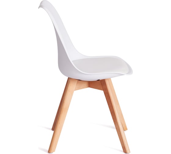 Изображение товара Стул Tetchair Tulip (mod. 73-1) / 1 шт. в упаковке дерево/пластик/экокожа, 47,5x55x80 см, белый 20220