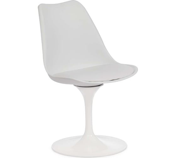 Изображение товара Стул Tetchair Tulip fashion chair (mod.109) / 1 шт. в упаковке металл/пластик/pu, 48x55x81см, белый / белый 19095