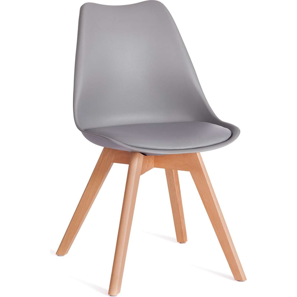 Изображение товара Стул Tetchair Tulip мод 73-1 из дерева и экокожи серого цвета