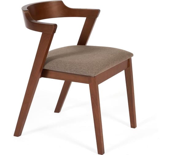 Изображение товара Стул Tetchair комплект 2 шт Versa (верса), мягкое сидение каркас бук, сиденье ткань, 54,5x56x74см, коричневый 13988