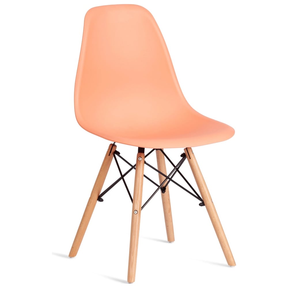Изображение товара Стул Tetchair Сindy EAMES из дерева и металла яркий оранжевый для кухни и офиса
