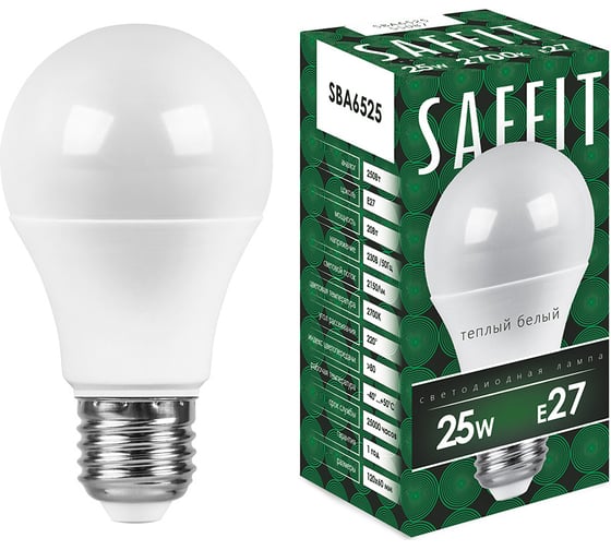 Изображение товара Светодиодная лампа SAFFIT 25W 230V E27 2700K, SBA6525 55087