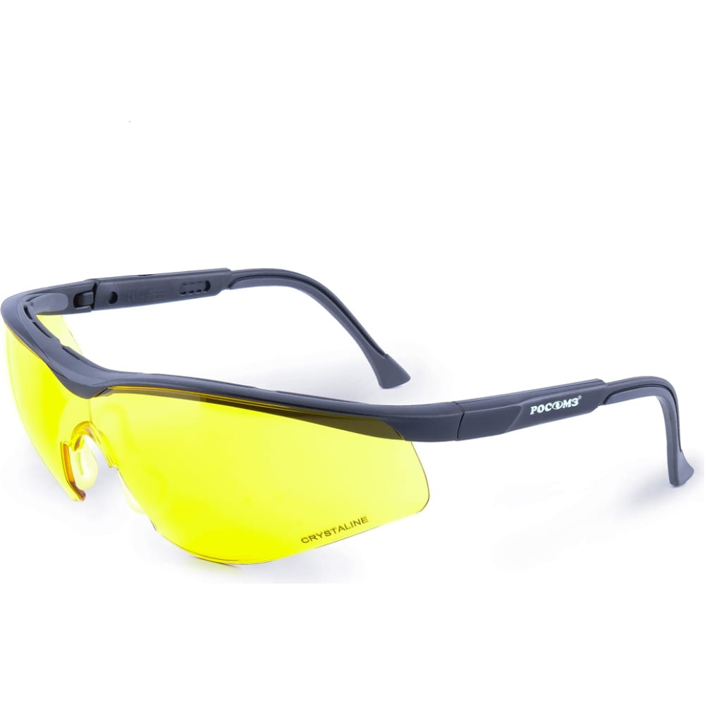 Защитные открытые очки РОСОМЗ, цвет желтый 150757 о50 monaco crystaline желтые - фото 1