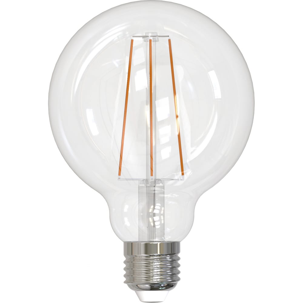 фото Светодиодная лампа uniel led-g95-10w/4000k/e27/cl pls02wh. форма шар, прозрачная. ul-00004863