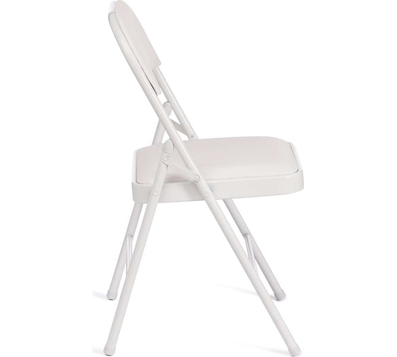 Изображение товара Складной стул Tetchair folder 3022g, каркас: металл, сиденье/спинка: экокожа, 46.5x47.5x79 см, white (белый) / white (белый), 6 шт. 20101