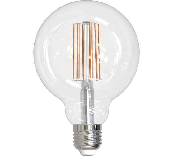 Изображение товара Светодиодная лампа Uniel LED-G95-15W/3000K/E27/CL PLS02WH. Форма шар, прозрачная. UL-00004864