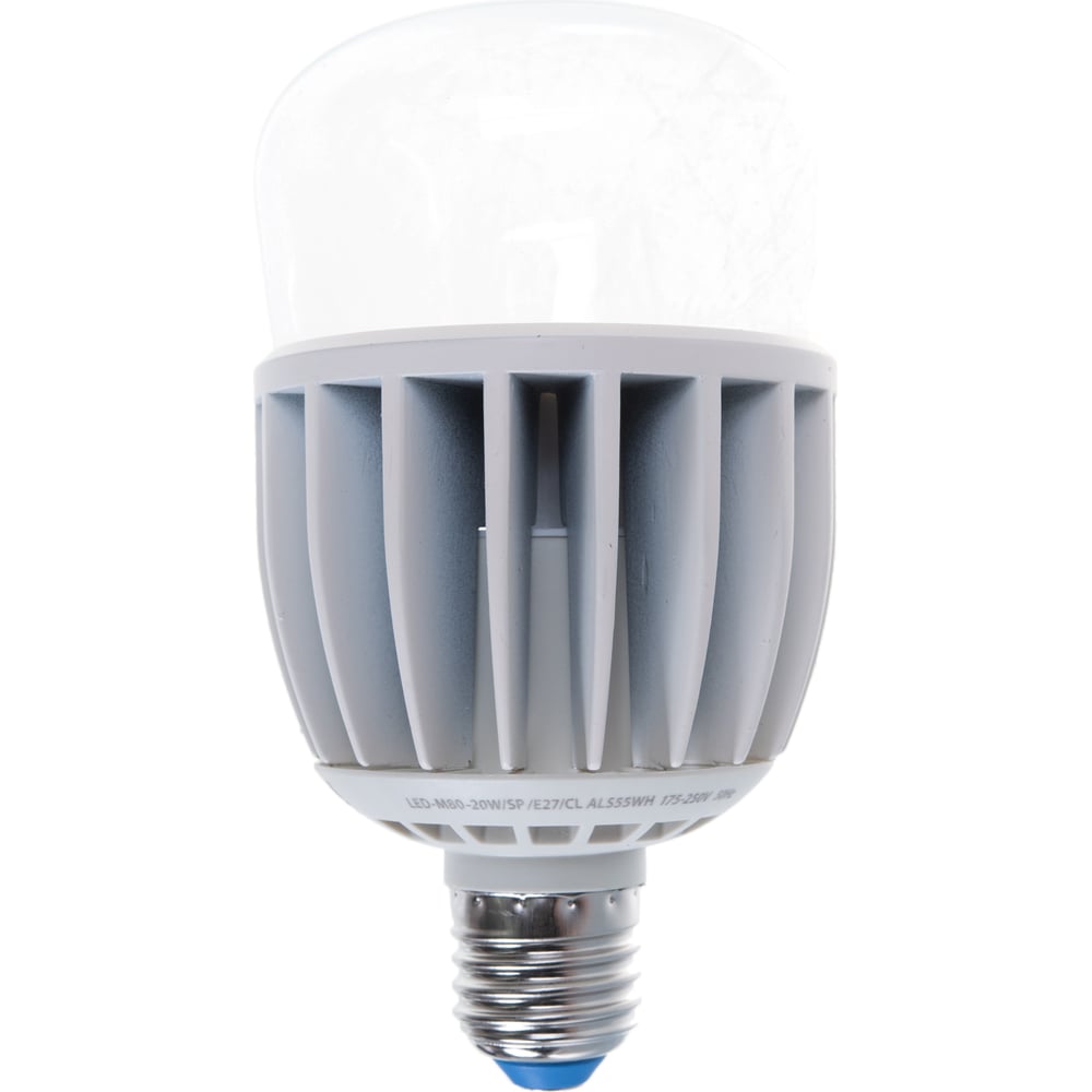 фото Светодиодная лампа для растений uniel led-m80-20w/sp/e27/cl als55wh, 11098