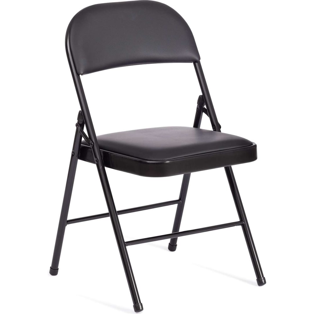 Изображение товара Складной стул Tetchair folder 3022g металлический с экологической кожей черный комплект 6 шт