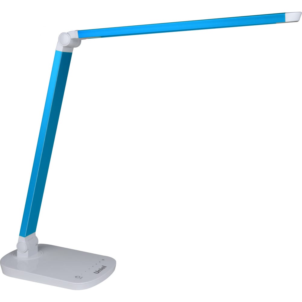 фото Настольный светильник uniel tld-521 blue/8w//led/800lm/5000k/dimmer/цвет-синий металлик 10084