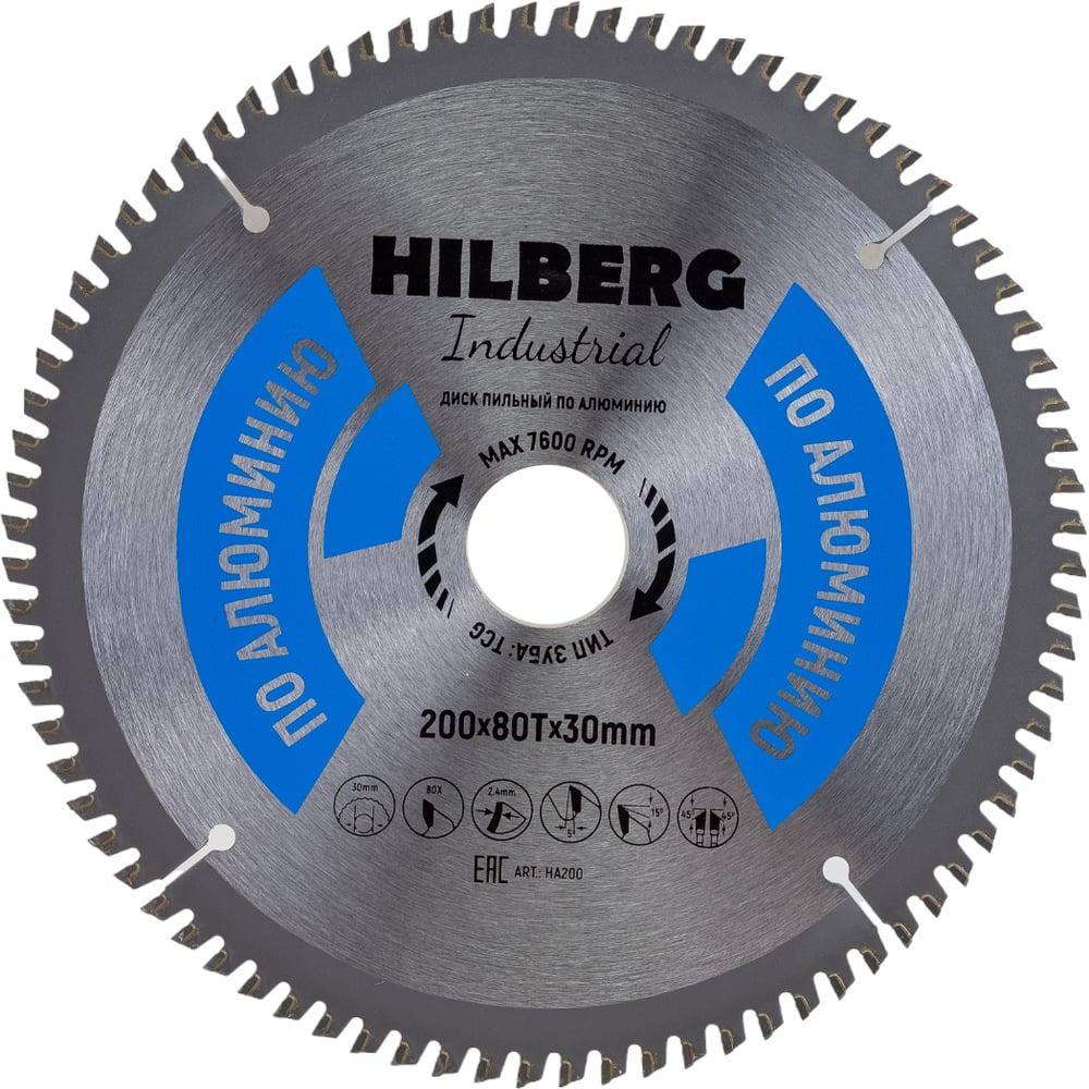 Пильный диск по алюминию Hilberg пильный диск по алюминию практика 030 566 25 4 мм диаметр 355 мм количество зубов 100
