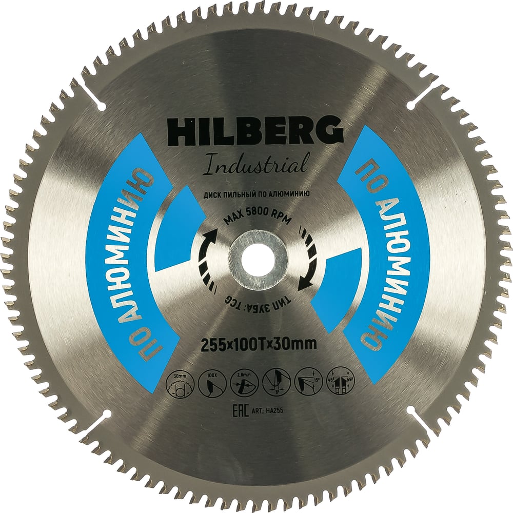 Пильный диск по алюминию Hilberg диск trio diamond hilberg industrial ha230 пильный по алюминию 230x30mm 80 зубьев