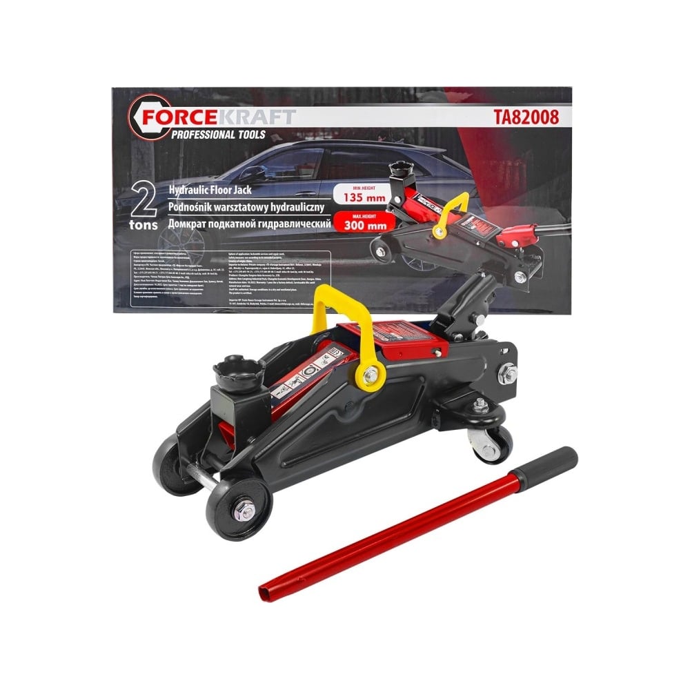 Изображение товара Гидравлический домкрат Forcekraft FK-TA82008 2т подкатной с фиксатором