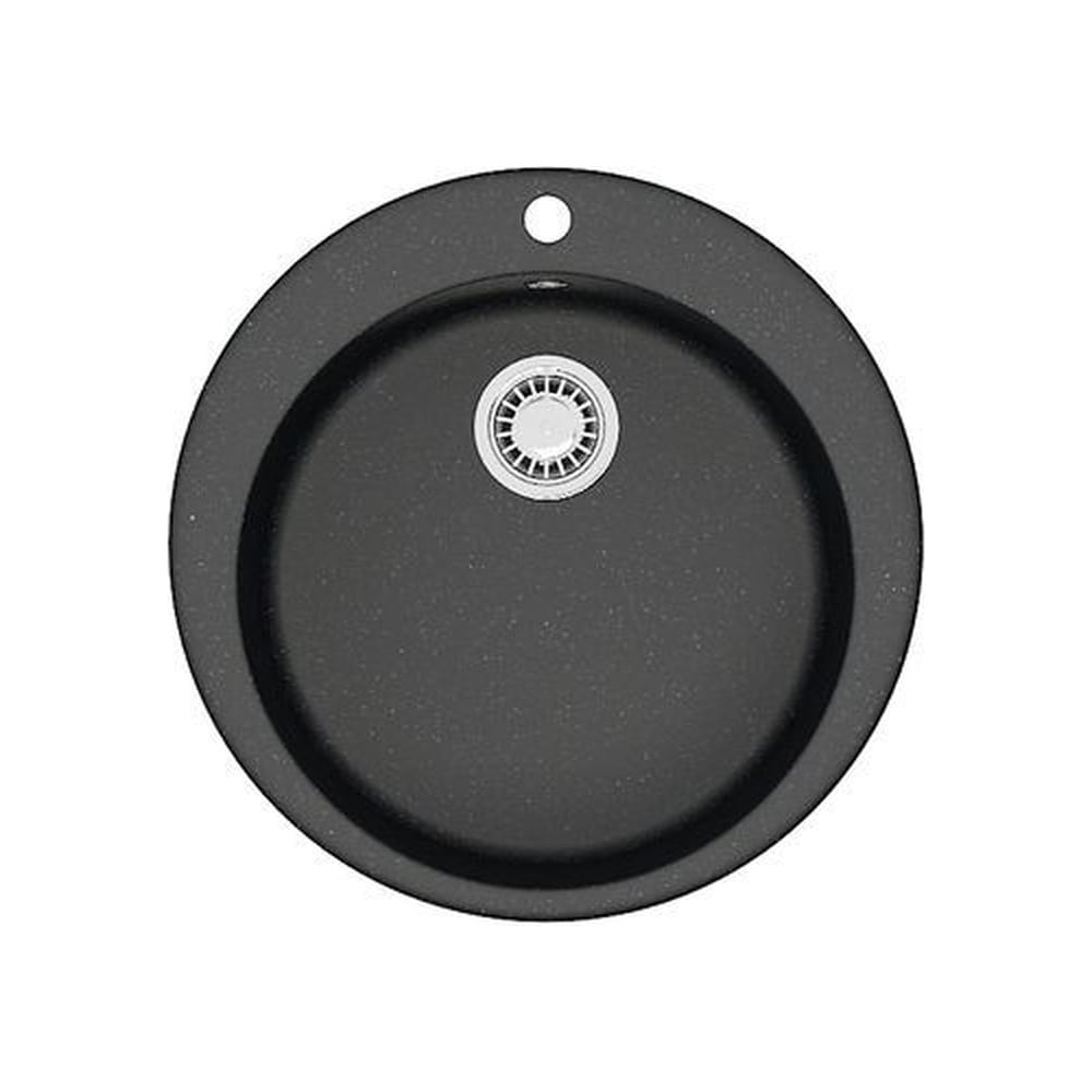 Изображение товара Мойка AQUADREAM 510/Q4 круглая из искусственного камня матовая черная для кухни