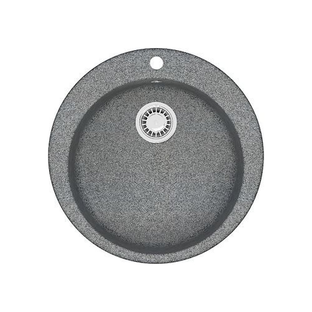 Изображение товара Круглая кухонная мойка AQUADREAM 510/Q8 из искусственного камня матовая темно-серая