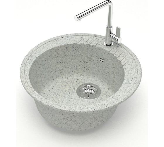 Изображение товара Мойка AQUADREAM 6/Q10 Матовая светло-серая Круглая AQ006Q010