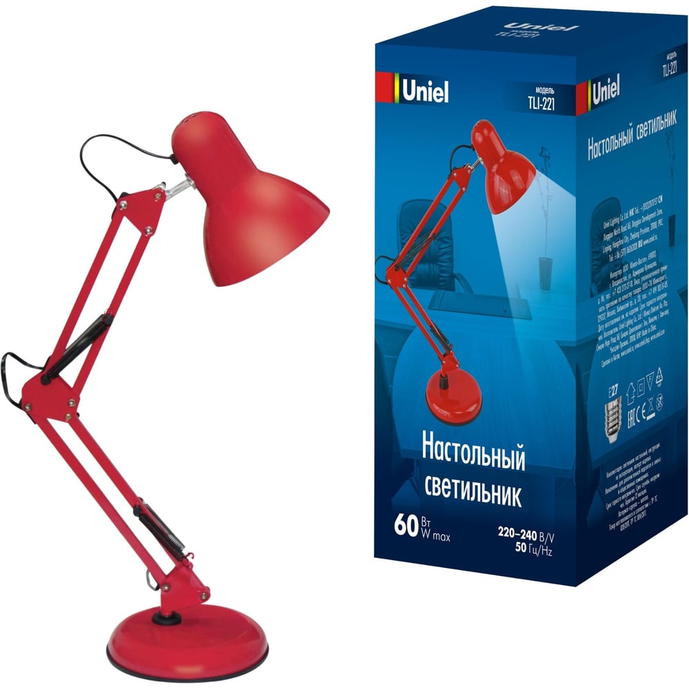 Настольный светильник Uniel TLI-221 RED E27 UL-00002121