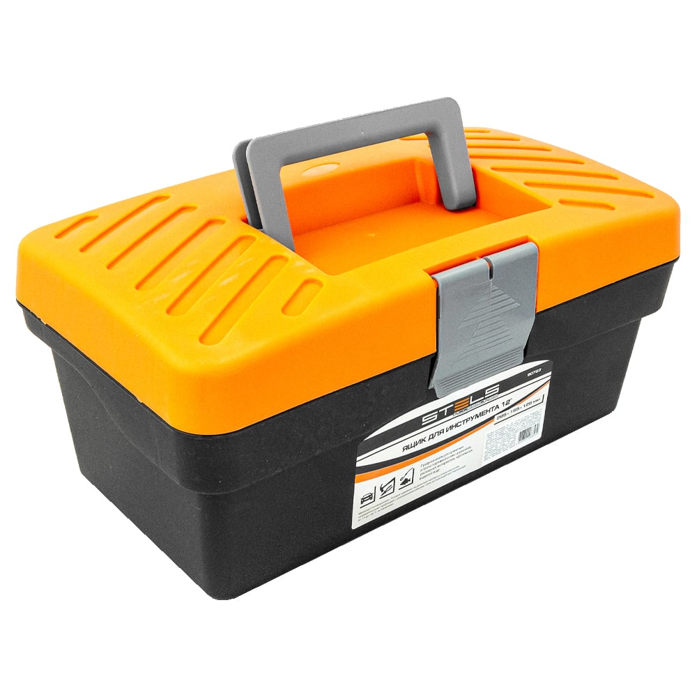 Изображение товара Ящик для инструмента STELS 90723 12 дюймов черный/оранжевый пластик