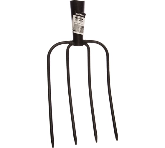 Изображение товара Кованые вилы, 4 круглых зубца, без черенка, 180x300мм, Grinda 39720-4_z01