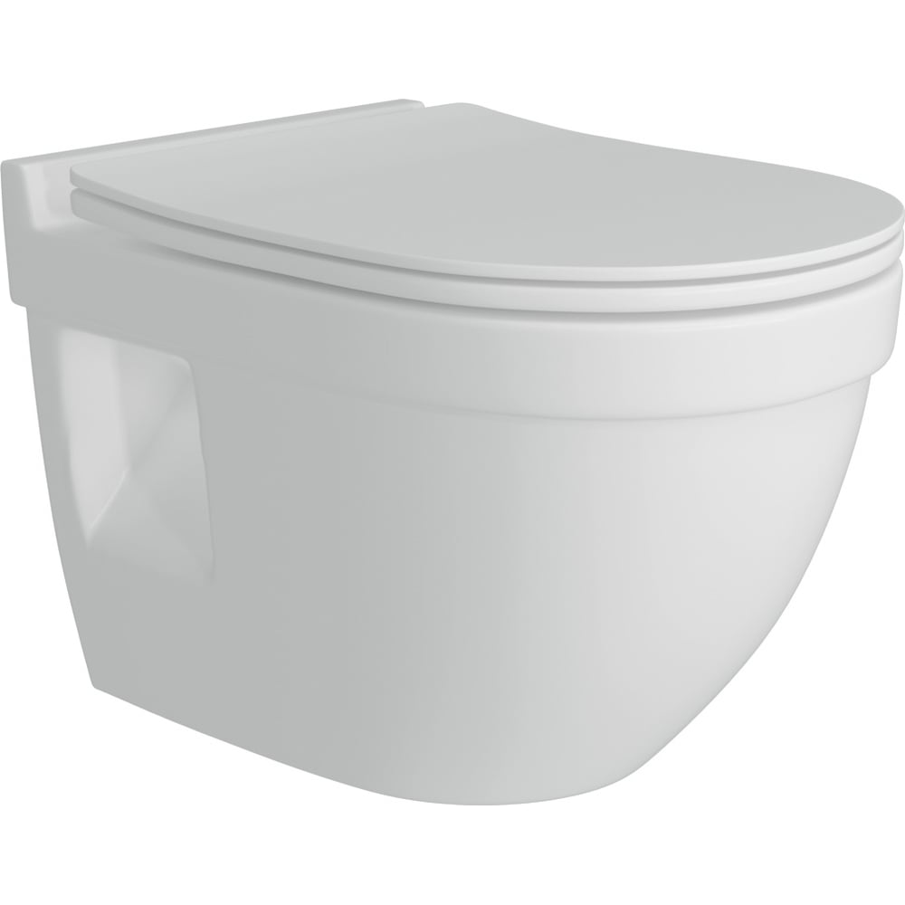 Изображение товара Унитаз Teymi Vitra Pro подвесной безободковый, сиденье микролифт T40806 ЦБ-00268560