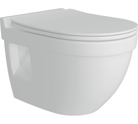 Изображение товара Унитаз Teymi Vitra Pro подвесной безободковый, сиденье микролифт T40806 ЦБ-00268560