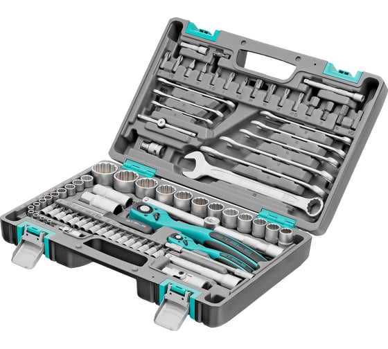 Изображение товара Набор инструментов 82 предмета, 12 гранные головки STELS 14117