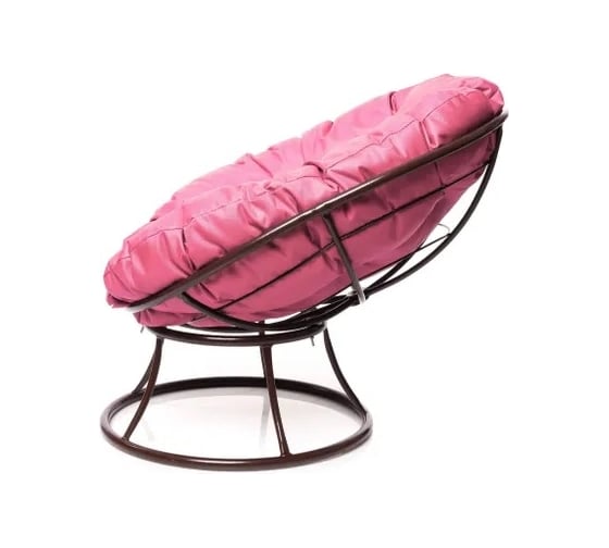 Изображение товара Кресло M-GROUP ПОНЧИК Детское без ротанга коричневое, розовая подушка 12310208