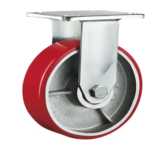 Изображение товара Большегрузное колесо полиуретановое С-4107-DUS не поворотное, без тормоза, г/п 350 кг EURO-LIFT 00018504