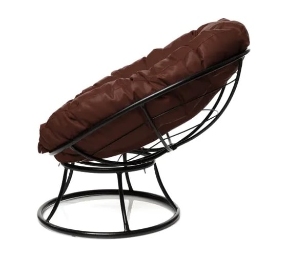 Изображение товара Кресло M-GROUP ПОНЧИК Детское без ротанга чёрное, коричневая подушка 12310405