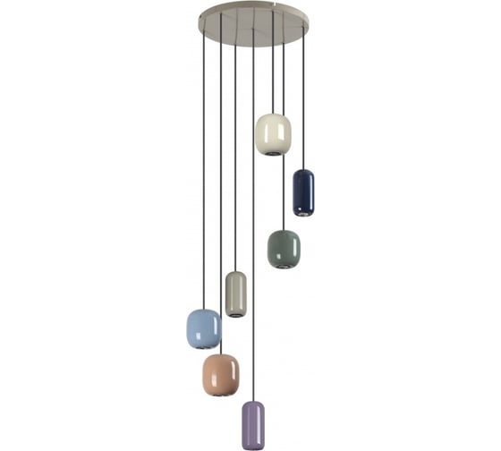 Изображение товара Люстра ODEON LIGHT каскадная, GU10, 7х4W, OVALI 5053/7