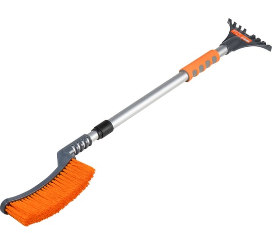 Изображение товара Щетка от снега и льда с телескоп. рукояткой и мягкой щетиной Airline "Волна" + скребок (89-135см) ABRN020