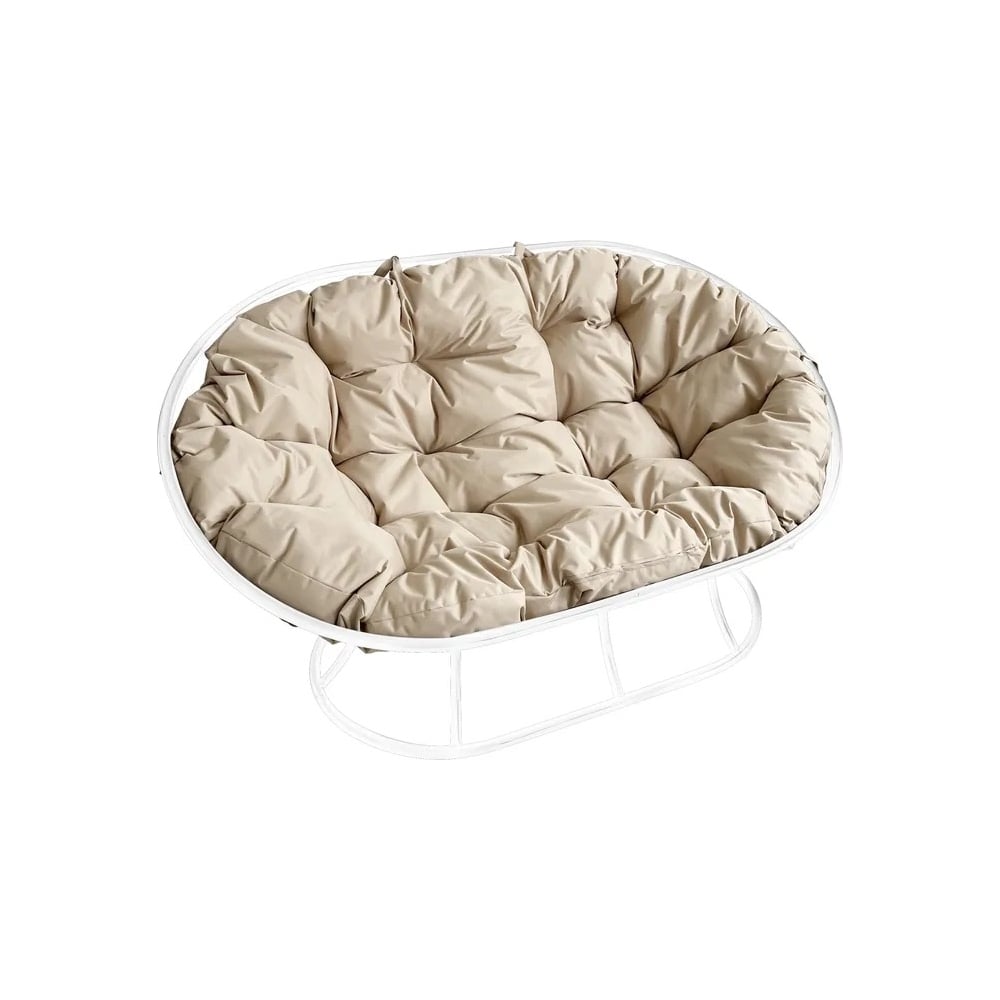 Изображение товара Диван M-GROUP МАМАСАН без ротанга белый 3 места металлический комфортный